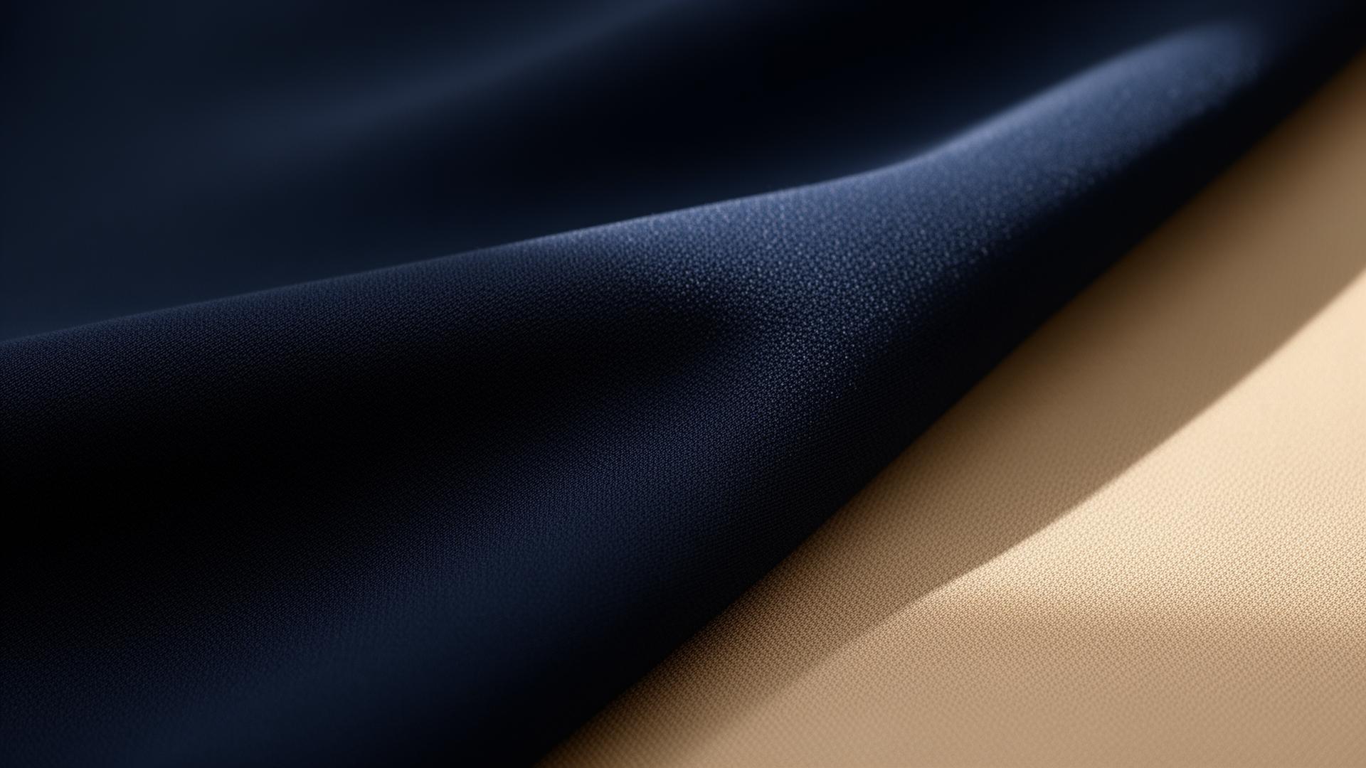 Tecidos premium em azul marinho e bege